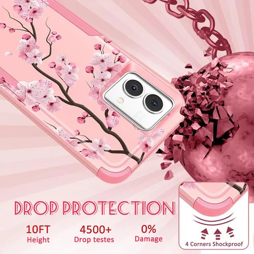 Vista 3 de Funda para teléfono para Motorola Moto G Stylus 5G 2023, diseño único femenino estético para adolescentes, kawaii, flor de ciruela, resistente