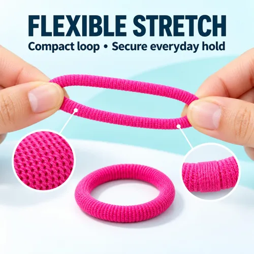 Vista 6 de TIZZ - Lazos para el cabello para bebés y niños pequeños, elásticos suaves Dulce