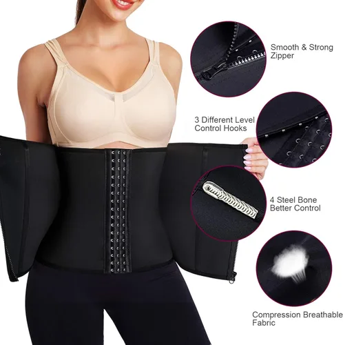 Vista 3 de REYEOGO Mujeres Shapewear Cinchers Cintura Entrenador Control de la barriga Underbust Corsé Cinturón Envoltura Cuerpo Shaper Faja de Entrenamiento
