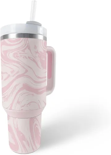 Vista 20 de MightySkins Skin - Vaso de vinilo compatible con Stanley The Quencher H2.0 FlowState de 40 onzas, diseño de rayas marineras, protectora, duradera