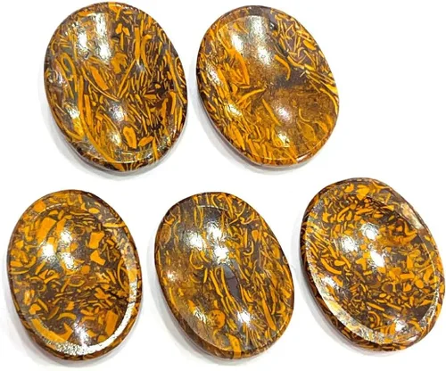 Vista 5 de WholesaleGemShop-GEMSCITE - Hermosas 30 piezas de piedras de preocupación para el pulgar con cristales curativos de cristal Reiki, piedra de palma