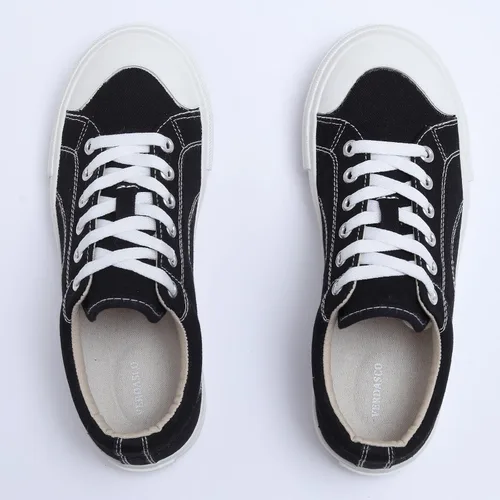 Vista 4 de VERDASCO Zapatos deportivos de lona casuales para mujer, con plantilla gruesa, cómodos, para caminar, zapatos de tenis para mujer