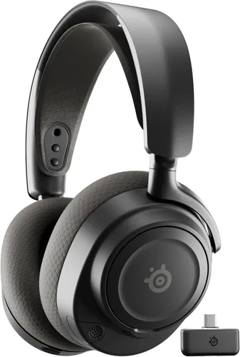 Vista 7 de SteelSeries Xbox Series S 1TB SSD Gaming Console 120FPS Robot White Arctis Nova 7X Wireless Gen 2 Gaming Headset 50+ HR Battery Black Bundle Paquete