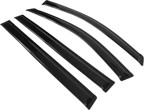 Vista 6 de IKON MOTORSPORTS - Visera de ventana compatible con Toyota Sienna XL20 2004-2010, estilo delgado, acrílico, tintado humo, lluvia, protección contra
