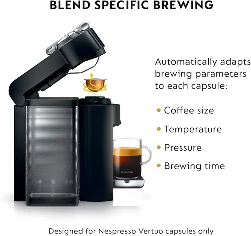Vista 4 de Nespresso Vertuo - Máquina de café y espresso de De'Longhi con espumador de Negro