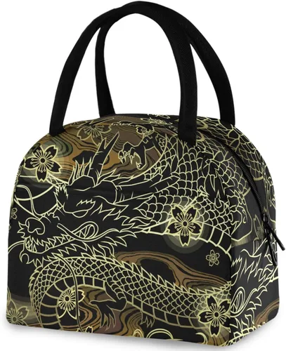 Vista 36 de Bolsa de almuerzo reutilizable para Halloween, colores arcoíris, murciélagos, estrellas, bolsa térmica aislada para el regreso a la escuela