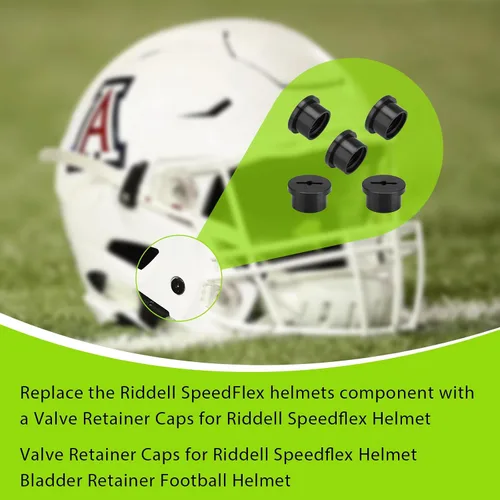 Vista 3 de Tornillos de válvula de vejiga de casco de fútbol para Riddell Speedflex y Speed Icon, 5 piezas de tapón de válvula de tornillo roscado de alto