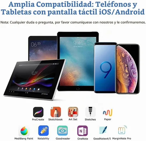 Vista 4 de Lápiz capacitivo activo compatible con pantallas táctiles iOS y Android, lápiz con función de doble toque, lápiz recargable para iPad/iPad