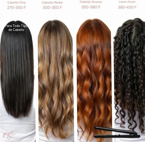 Vista 3 de Herramienta pro estilo PYT cerámica 1.25., Negro Estilizador profesional de iones negativos con calor ajustable para cabello fino a grueso.