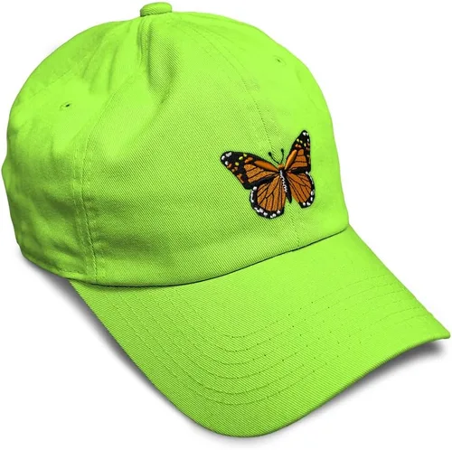 Vista 45 de Gorra de béisbol suave con diseño de mariposa monarca, con insectos, bordado de mariposa, de algodón, para hombres y mujeres