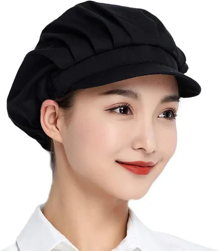Vista 3 de 1pc4pcs Chef Hats-Kitchen Baker Cooking Hair Nets Food Service Caps para adultos