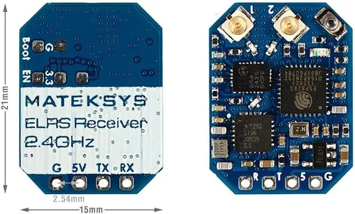 Vista 3 de MATEK Mateksys ExpressLRS ELRS ELRS 2.4GHz ELRS-R24-D Nano Receptor para RC FPV Micro Mini Freestyle Long Range Racing Drones