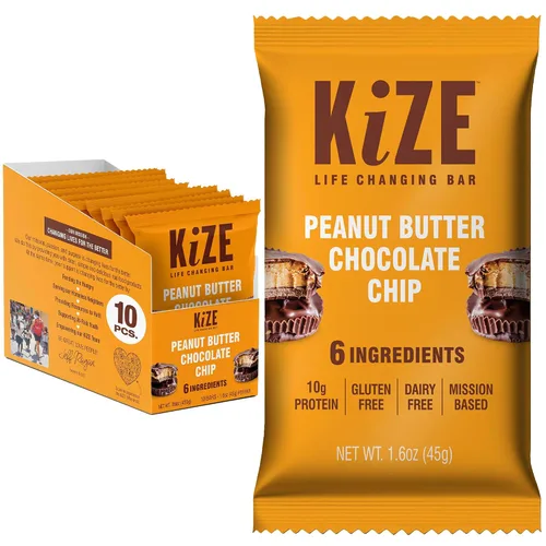 Vista 32 de KiZE Energy Bars - Barras energéticas de reemplazo de comidas con alto contenido de proteínas, a base de mantequilla de almendras, sin gluten, sin