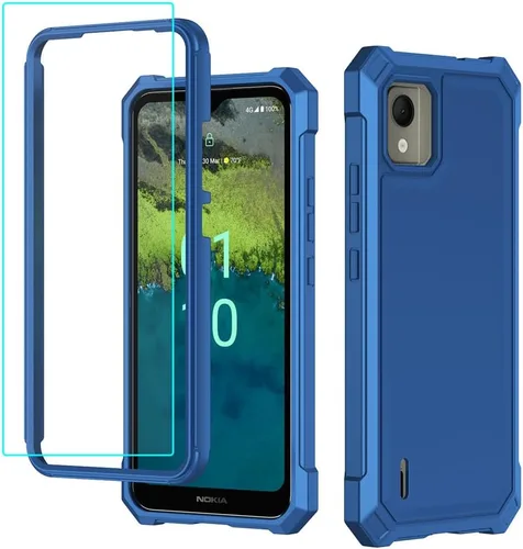Vista 7 de Nokia C110 - Funda con protector de pantalla, protección de cuerpo completo, resistente a prueba de golpes, para Nokia C110 N156DL, color negro