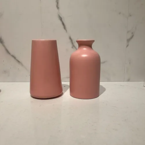 Vista 9 de Juego de 2 jarrones clásicos de cerámica azul, jarrones altos para flores, para decoración de sala de estar, decoración del hogar, casas de campo