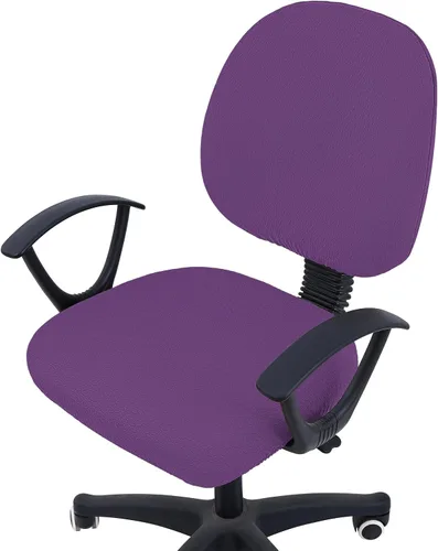 Vista 49 de Smiry Fundas de asiento de silla de computadora de oficina, de jacquard elástico, extraíbles, lavables, antipolvo, protectores de cojín para silla