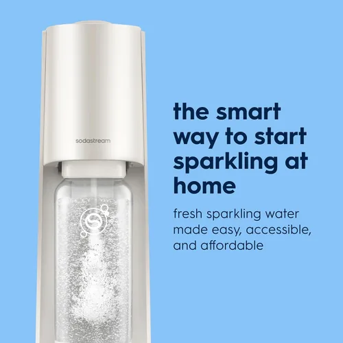 Vista 5 de Sodastream Classic Kit de máquina de refrescos y agua con gas (blanco cálido) con recipiente de CO2 de 60 L y botella de carbonatación