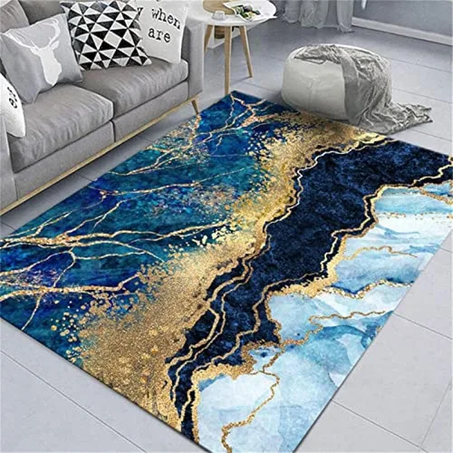 Vista 13 de Alfombra de área con diseño de dibujos animados en acuarela, estilo bohemio de mediados de siglo, con diseño de hojas de palmera tropicales, suave