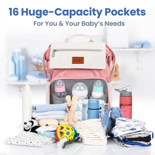Vista 2 de PILLANI Baby Essentials: funda de asiento y bolsa de pañales para niñas