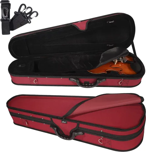 Vista 11 de Estuche básico, profesional, rígido, liviano, con forma triangular, para violín, de la marca ADM , Talla full