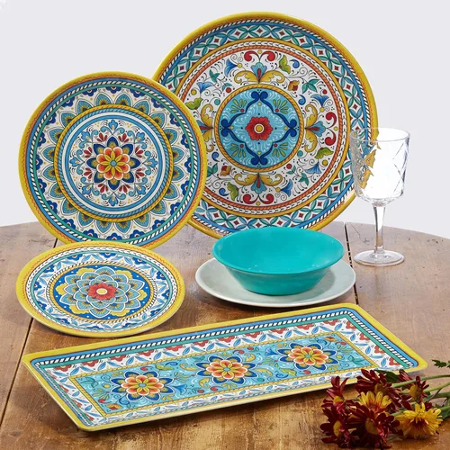 Vista 2 de Certified International Portofino - Juego de anfitriona de melamina, multicolor, grande