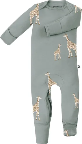 Vista 37 de GUNAMUNA Pijama unisex convertible ultrasuave para bebé, mameluco con cremallera para pañales, recién nacido a 24 meses