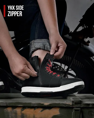 Vista 8 de Zapatos para motociclismo Road Street Motocross. Botas de protección para hombres, zapatos para deportes, transpirables y casuales.