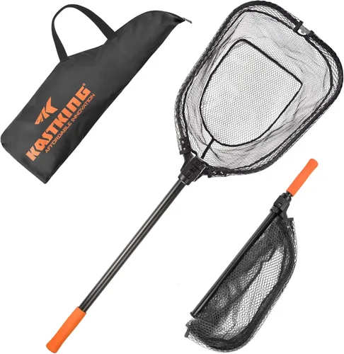 Vista 16 de KastKing Red de pesca Brutus, red de aterrizaje de peces plegable y extensible, red de pesca ligera y portátil con mango de espuma EVA suave
