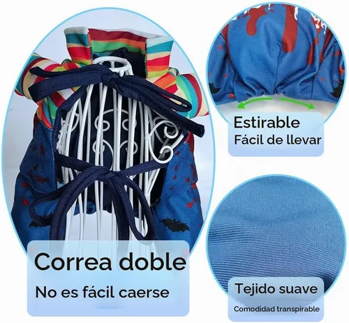 Vista 6 de NACOCO Disfraz de muñeca de Halloween para perro, estilo tijera, disfraz de mascota, Navidad, cosplay, muñeca ajustable, divertida ropa especial