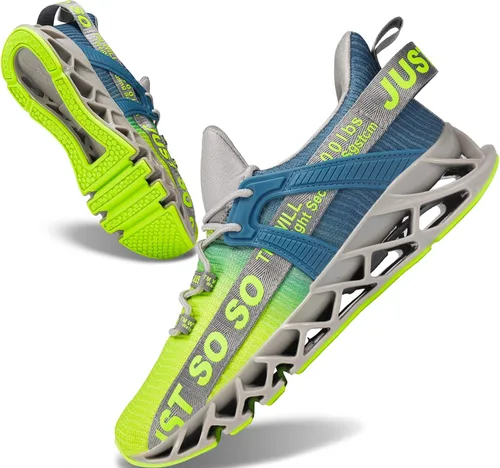 Vista 3 de COKAFIL - Zapatos de correr para hombre, tenis atléticos con bordes para caminar