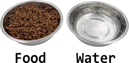 Vista 4 de Cuencos de acero inoxidable para perros y gatos, paquete de 4