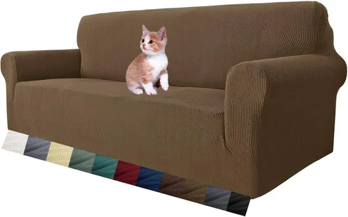 Vista 24 de MAXIJIN Funda elástica para silla con brazos, 1 pieza para sofá o silla de estar, funda antideslizante (31-46 pulgadas), protector de muebles que se