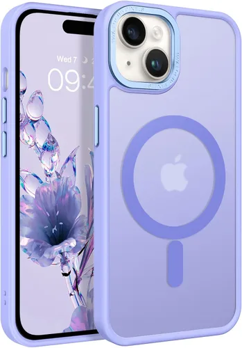 Vista 32 de BENTOBEN Compatible con iPhone 15 Plus, Funda de teléfono magnética translúcida mate delgada a prueba de golpes [Compatible con MagSafe] Funda