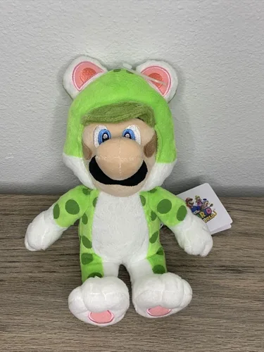 Vista 2 de Little Buddy Super Mario Neko Luigi - Peluche de gato, 10 pulgadas, multicolor