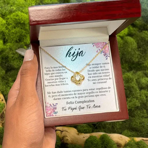 Vista 6 de Leo's Print Shop Regalo para hija de padre para hija, regalo para mi hija, collar para mi hermosa hija, Joyeria, regalo de cumpleaños para mujer