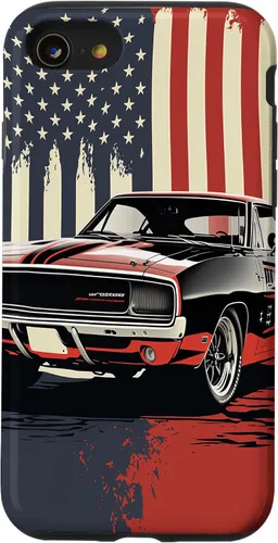Vista 18 de Funda para iPhone 16, estilo vintage, con bandera de Estados Unidos, para hombre