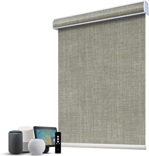 Vista 67 de SmartWings Persianas Motorizadas con Filtro de Luz, Compatible con Matter Thread Homekit Z-Wave Alexa Google, Persianas con 70% de Opacidad Safari