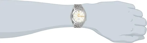 Vista 3 de Seiko SNKL17 Seiko 5 - Reloj automático de pulsera de acero inoxidable con esfera plateada para hombre plateado Mecánico cuerda automática