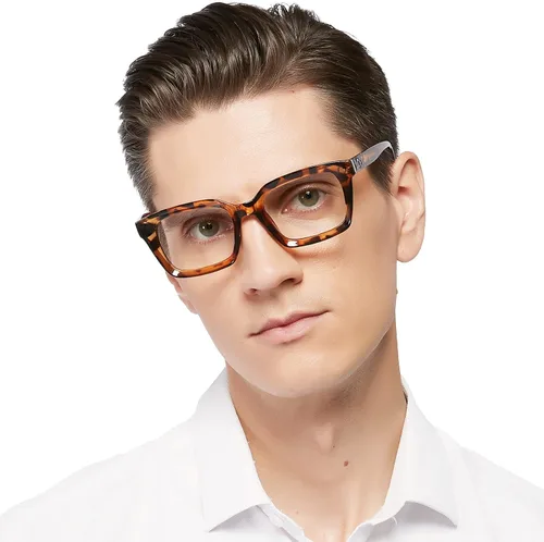 Vista 11 de MARE AZZURO Gafas de lectura cuadradas retro 1.00 para hombres lectores grandes 100 125 150 175 200 225 250 275 300 350 400 500 600 (Verde, 1.0)