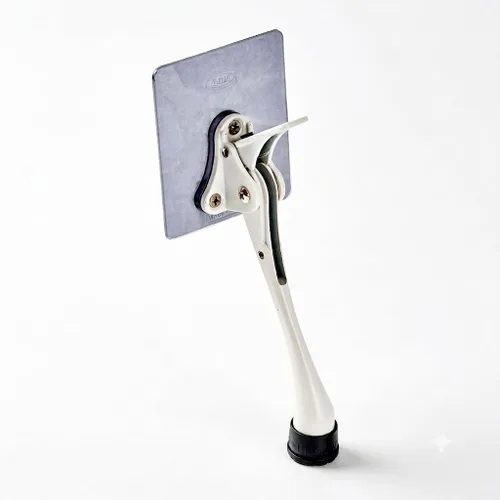 Vista 8 de HOME&I - Tope de puerta con placa de montaje autoadhesiva grande, tope de puerta ajustable resistente, sin taladro, soporte de puerta montado