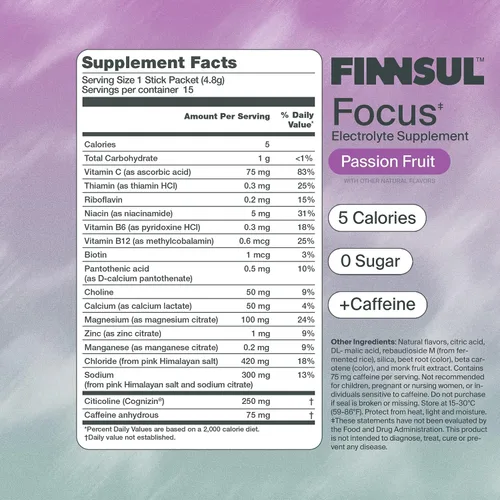 Vista 6 de Focus + Caffeine - Mezcla de bebida electrolítica
