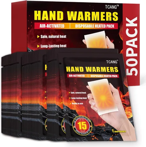 Vista 9 de Hand Warmers Disposable - Up to 15 Hours of Heat - 10/50/100/200 Pack Super Long Lasting Air Activated Warmers, All Natural, Portable for Body