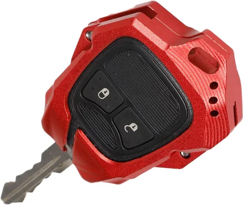 Vista 8 de JeCar - Funda para llavero de aleación de aluminio, accesorios de protección para Jeep Wrangler JK JKU 2008-2017