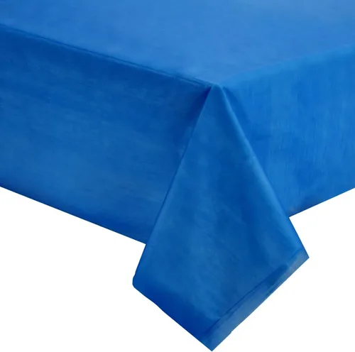 Vista 7 de Juvale Mantel rectangular color azul, 54 x 108 pulgadas, paquete de 3, mantel desechable y mantel de plástico para fiestas, fácil limpieza