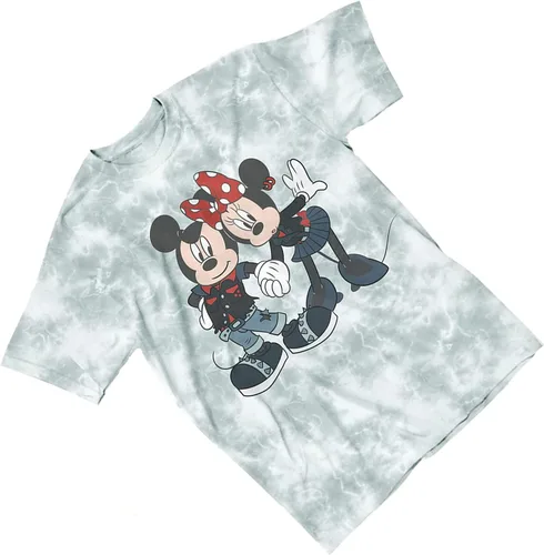 Vista 3 de Disney Camisa de moda de Mickey Mouse para mujer, ropa de Mickey y Minnie Mouse, camiseta de teñido anudado de Mickey Mouse