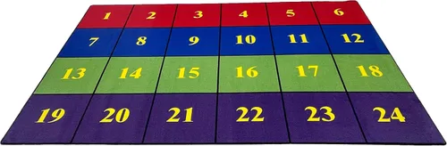 Vista 35 de KidCarpet.com ABC Rainbow - Alfombra para aula con 24 asientos, rectangular de 7 pies 6 pulgadas x 12 pies