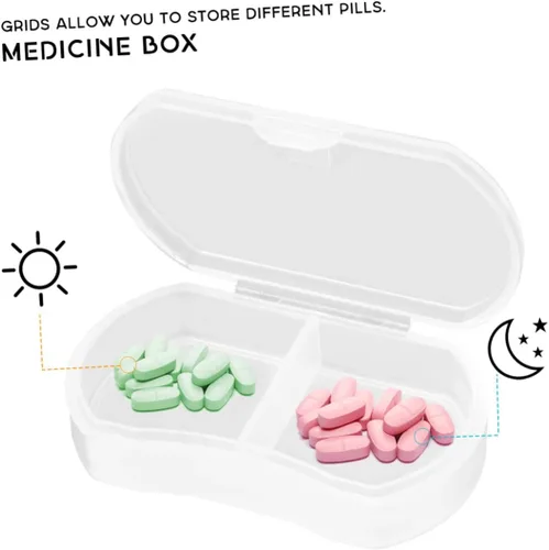 Vista 4 de Healeved 4 piezas pequeño organizador de medicamentos estuche de viaje organizador bolsillo caso contenedor monedero caso pequeño