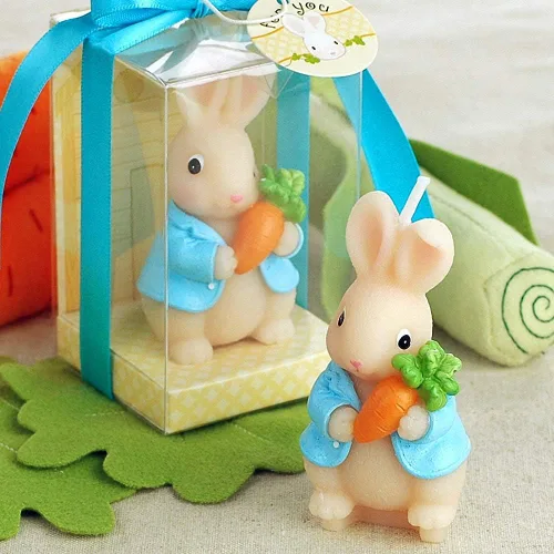 Vista 4 de Molde de silicona para velas y chocolate con conejo y conejito 3D, herramientas de decoración de jabón y pasteles para Pascua