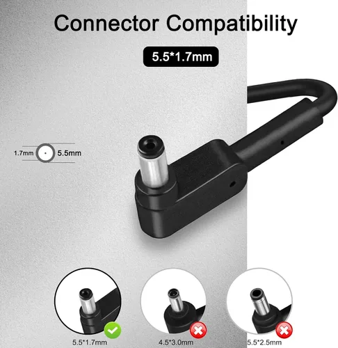 Vista 3 de 280w Laptop Charger Compatible with Acer Predator Helios 300 PH317-56 PH315-5 Nitro 5 AN515-46 AN515-58 AN517-42 AN517-55 AN16-51 Laptop N22C1