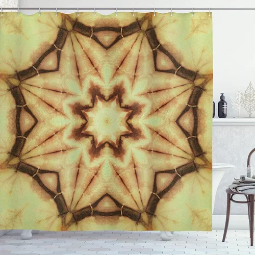 Vista 51 de Ambesonne Cortina de ducha retro, diseño clásico de rayas verticales, imagen, imagen antigua, obra de arte, juego de decoración de baño de tela